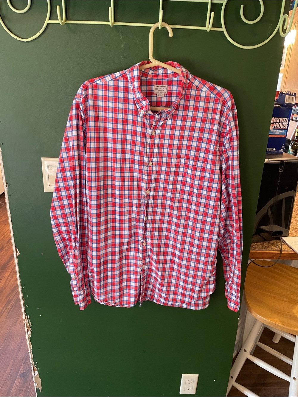 J.CREW Tailored Vintage Shirt Men’s XL Classic 90s Y2K Picnic Check Plaid Button